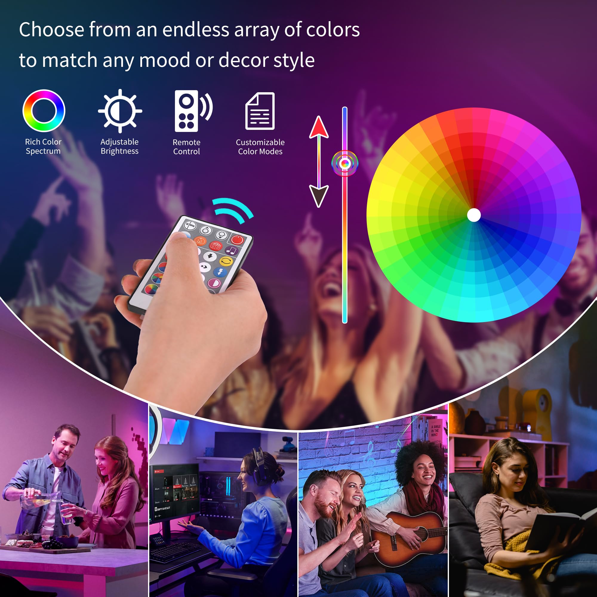 SKYLAR 43” RGB Corner Floor Lamp – Smart LED Mood Lighting, 16
